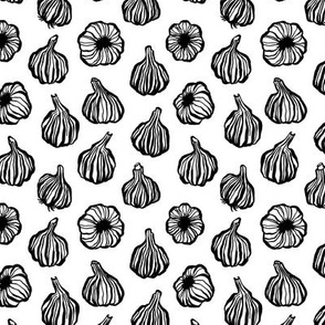 Modern Garlic in Black and White - Small