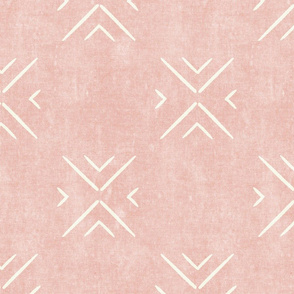 mud cloth tile simple - pink - mud cloth inspired home decor wallpaper - LAD19