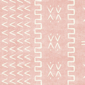 mud cloth - arrow & cross - pink - mud cloth inspired home decor wallpaper - LAD19