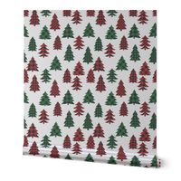 buffalo check christmas tree - plaid tree, plaid christmas, christmas tree, -  red and green