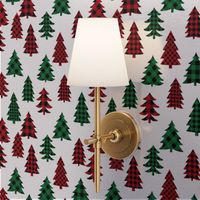 buffalo check christmas tree - plaid tree, plaid christmas, christmas tree, -  red and green