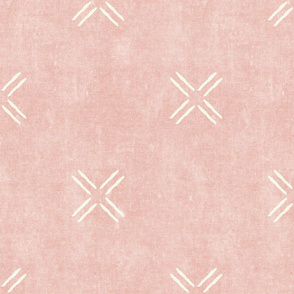 cross - pink - mud cloth inspired home decor tribal wallpaper  - LAD19