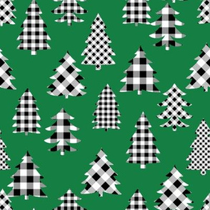 buffalo check christmas tree - plaid tree, plaid christmas, christmas tree, - green