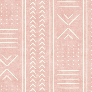 pink mud cloth - arrow cross dot - mudcloth home decor tribal - LAD19