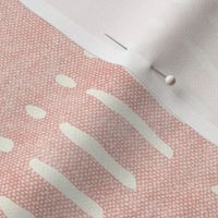 dash dot stripes on pink - mud cloth inspired home decor wallpaper - LAD19