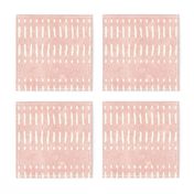 dash dot stripes on pink - mud cloth inspired home decor wallpaper - LAD19