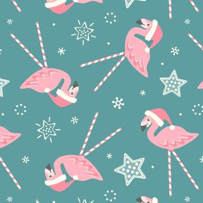 Holiday Candy Pink Flamingos © studioxtine
