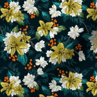 Summer Chintz - Dark Teal