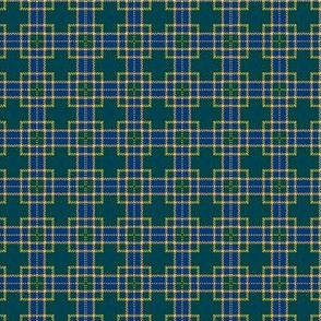 Boxed Plaid Navy Green Yellow