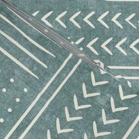 dusty blue mud cloth - arrow cross dot - mudcloth home decor tribal - LAD19