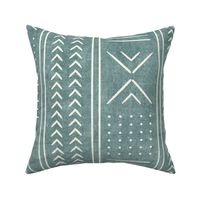 dusty blue mud cloth - arrow cross dot - mudcloth home decor tribal - LAD19