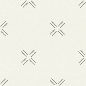 cross - grey on bone - mud cloth inspired home decor tribal wallpaper  - LAD19