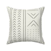 grey on bone mud cloth - arrow cross dot - mudcloth home decor tribal - LAD19