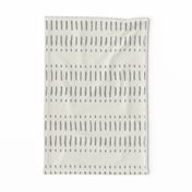 dash dot stripes - grey on bone - mud cloth inspired home decor wallpaper - LAD19