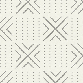 mud cloth tile - grey on bone - mud cloth inspired home decor wallpaper - LAD19