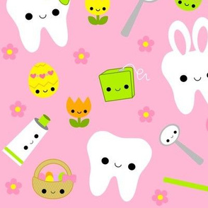 XL Happy Easter Teeth - Pink