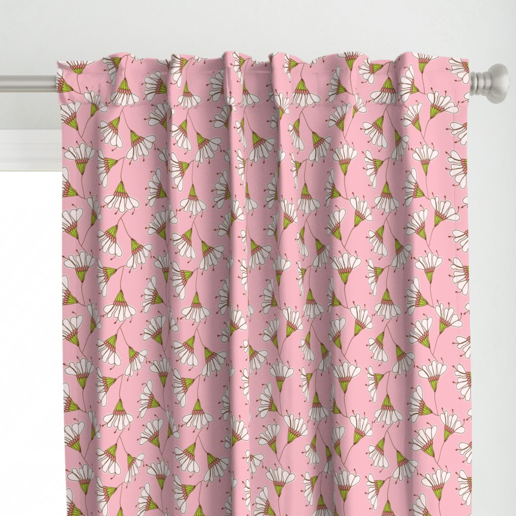 Falling Flowers Tropical Pink