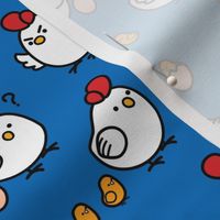 Cute Chicken Pattern Royal