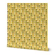 Cute Pitbull  Pattern Yellow