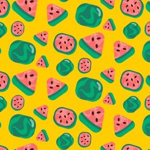 Cute Watermelon Pattern Yellow