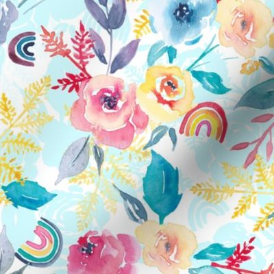 Rosey Rainbow Chintz