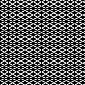 Black and white geometric abstract leaf pattern