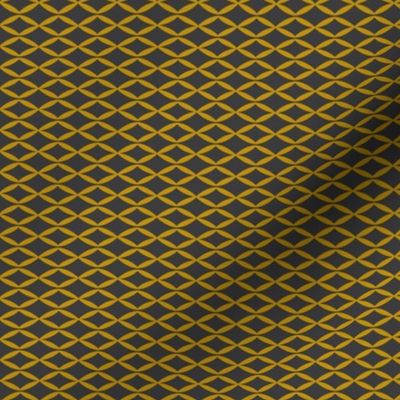 Yellow geometric abstract leaf pattern