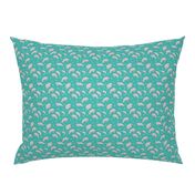 SMALL - manatee fabric // manatees dugong animals design andrea lauren fabric - turquoise