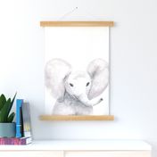 Cute Elephant portrait tea towel