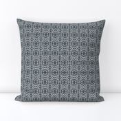 Floral Wreath Design Grey for Home Decor, Pillows, & Wallpaper