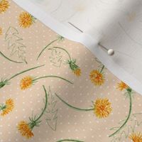 Helen’s Vintage Dandelions (almond ) 6”