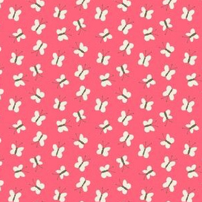 Teeny Butterflies on Pink