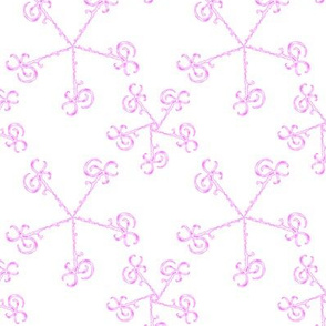 whirl doodle ornament - pink