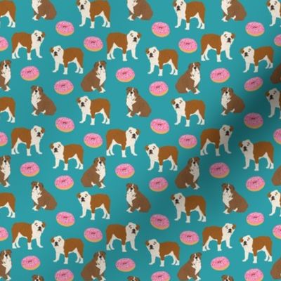 SMALL - english bulldogs bulldog donuts donuts food cute dog dogs pet design