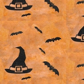Halloween bats and witches hats