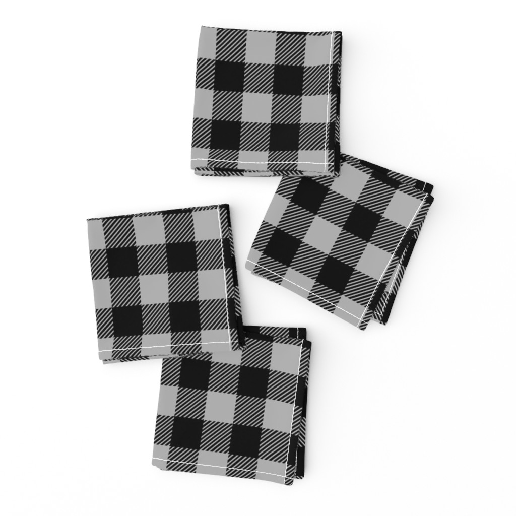 grey buffalo plaid