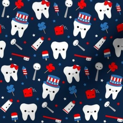 Patriotic Teeth - Blue