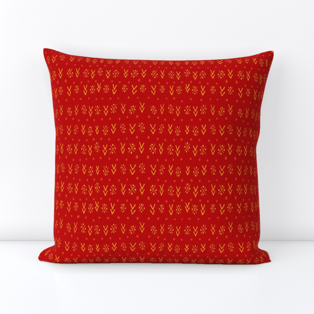 African Tribal Arrows - Scarlet - Design 9359089