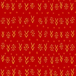 African Tribal Arrows - Scarlet - Design 9359089