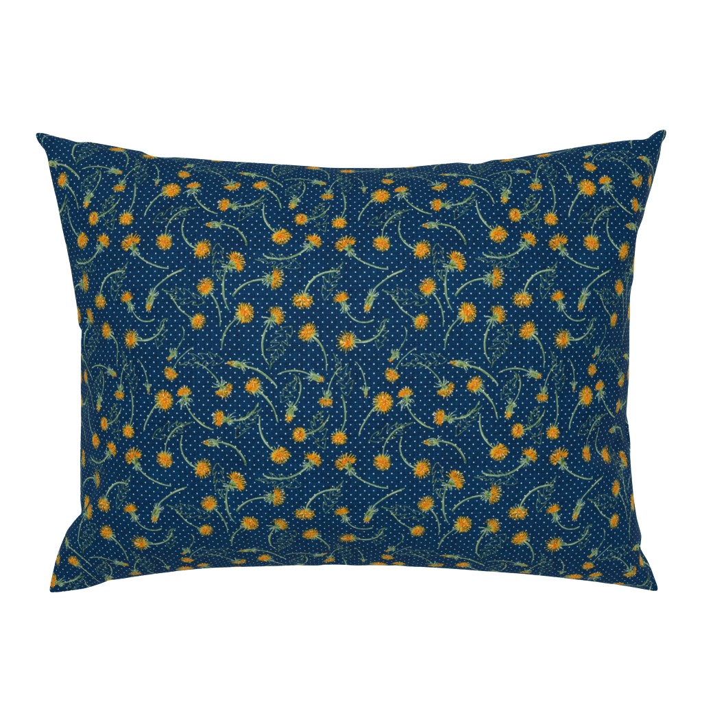 Helen’s Vintage Dandelions (navy) 8”