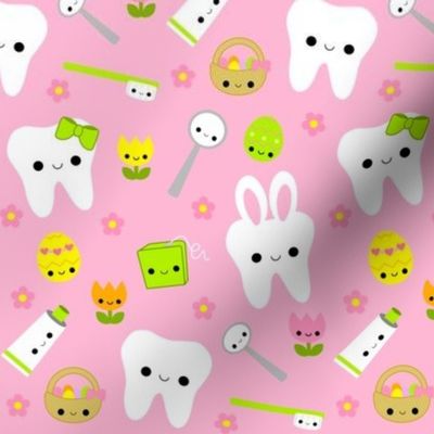 LARGE Happy Easter Teeth - Pink