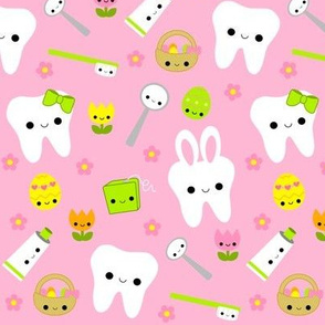 LARGE Happy Easter Teeth - Pink