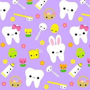 LARGE Happy Easter Teeth - Lavender