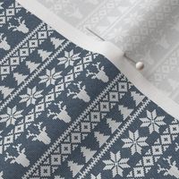 (extra small) fair isle (deer) navy || winter knits C19BS