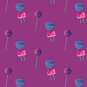 Lollipop & Popsicle Pink Background