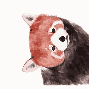 Red Panda animal portrait tea towel