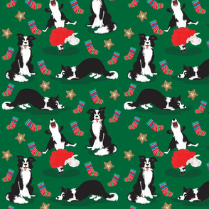 Normal scale • Christmas Border Collie green