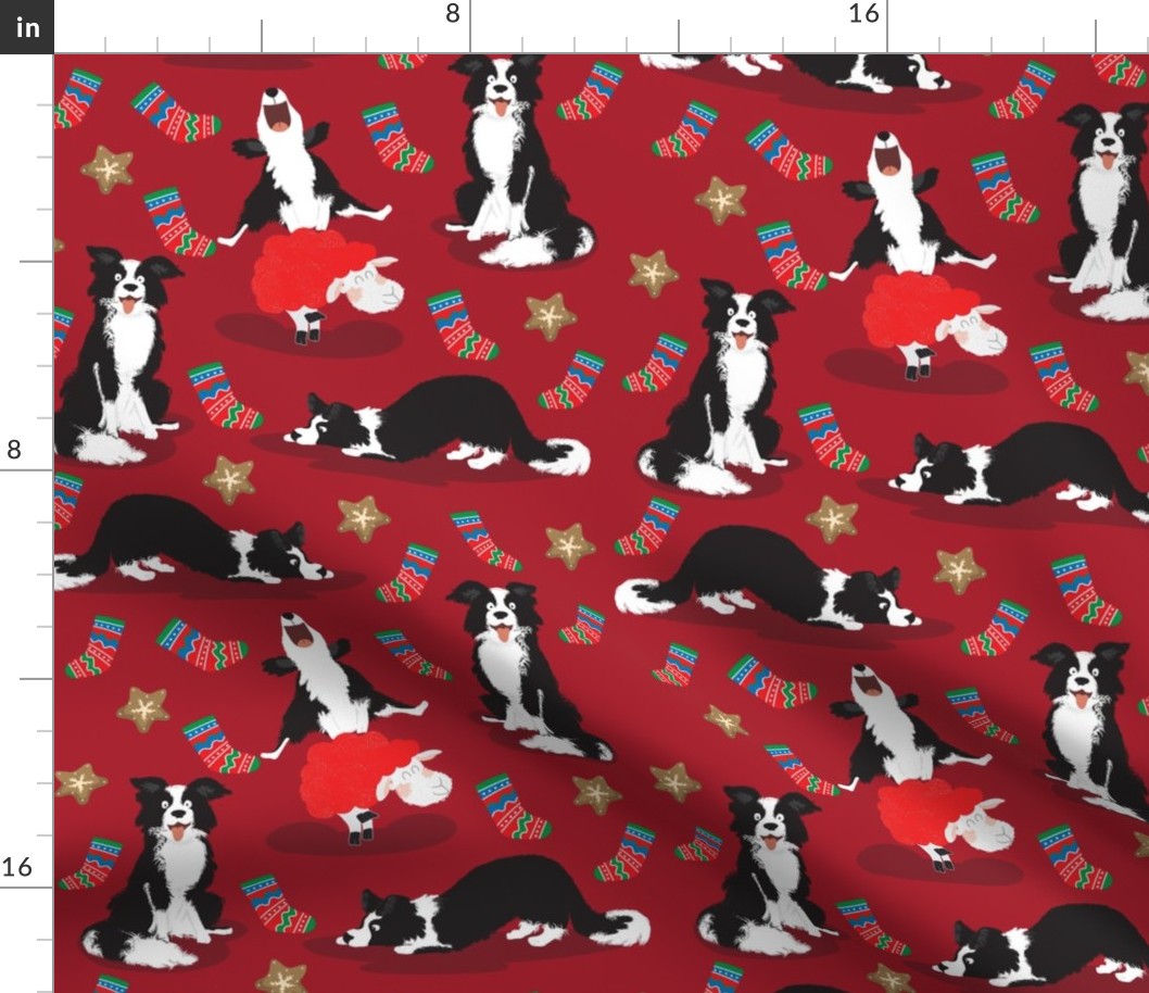Normal scale • Christmas Border Collie red
