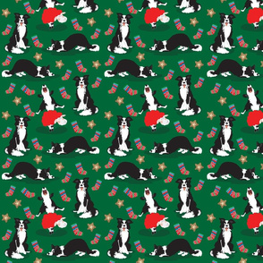 Small scale • Christmas Border Collie green 