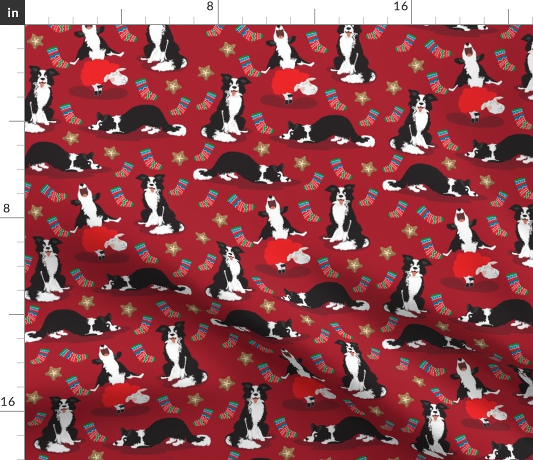 Small scale • Christmas Border Collie red